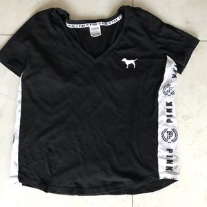 victoria’s secret PINK black short-sleeve tee